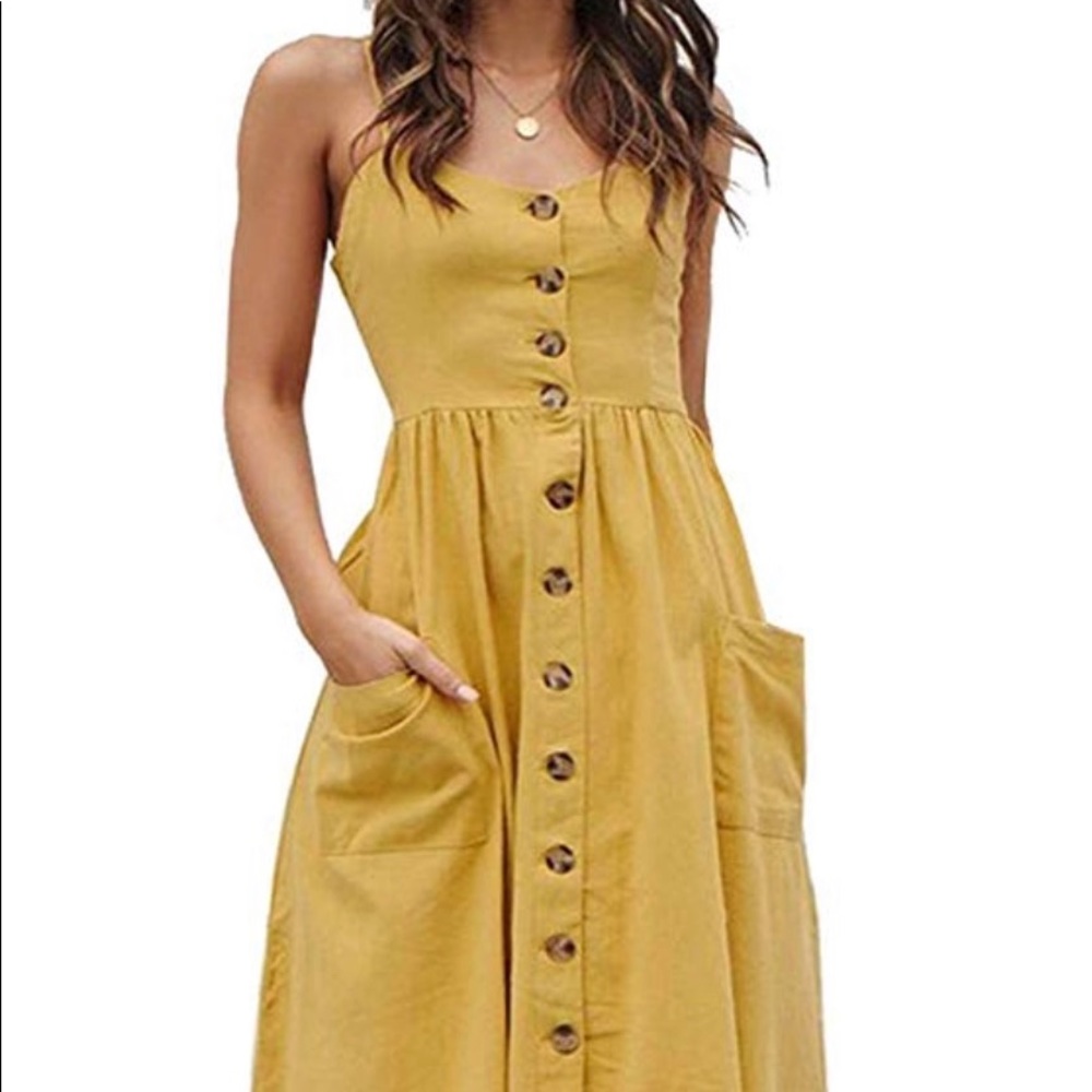 Women’s Summer Dress - Mustard Yellow